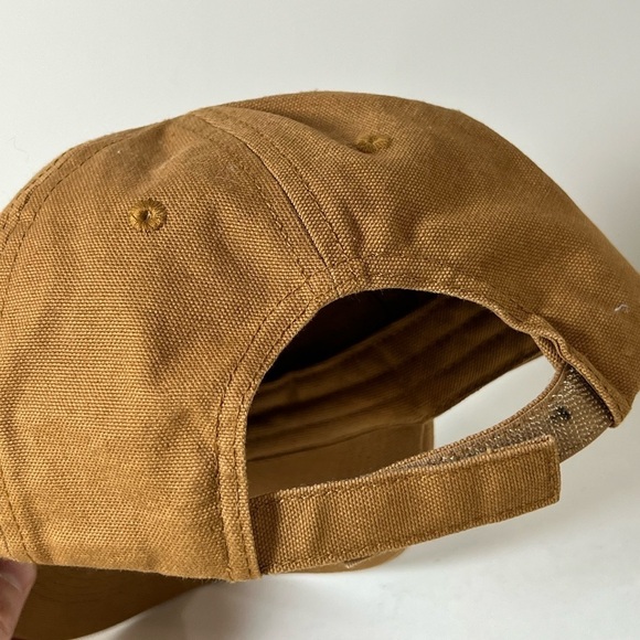 Carhartt Brown Cap Cotton Canvas Patch Emblem Logo Duck Canvas Fits Women - Picture 5 of 7